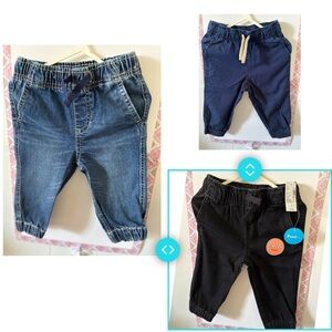 3 Pack-Toddlers Kids Joggers Sets-black, Maddox wash, navy.(12-18m)